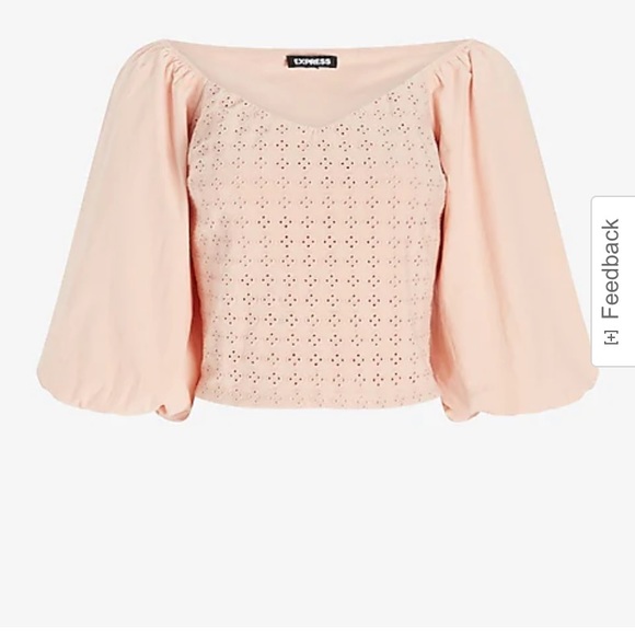 🦢 Express Eyelet Puff Sleeve Top 🦢 - Picture 4 of 10